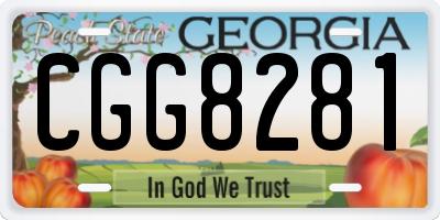 GA license plate CGG8281