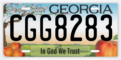 GA license plate CGG8283