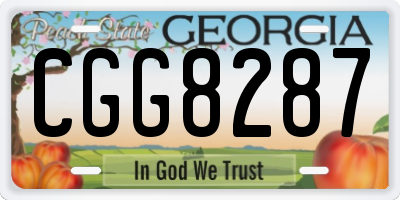 GA license plate CGG8287