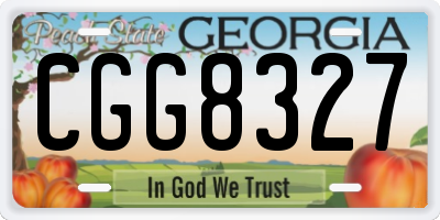 GA license plate CGG8327