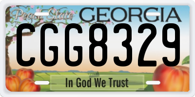 GA license plate CGG8329
