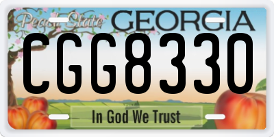 GA license plate CGG8330