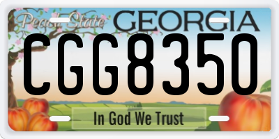 GA license plate CGG8350