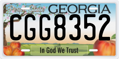 GA license plate CGG8352