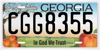 GA license plate CGG8355