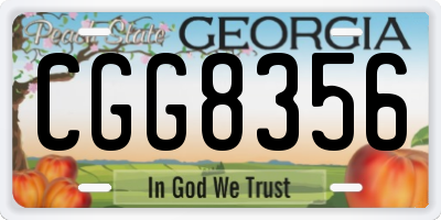 GA license plate CGG8356