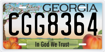 GA license plate CGG8364