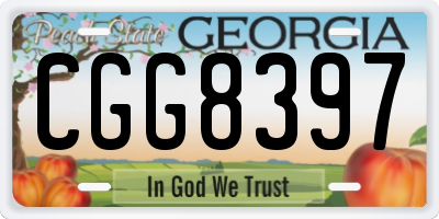 GA license plate CGG8397