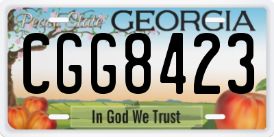 GA license plate CGG8423