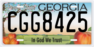 GA license plate CGG8425