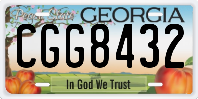 GA license plate CGG8432