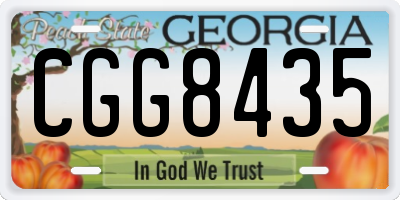 GA license plate CGG8435