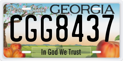 GA license plate CGG8437