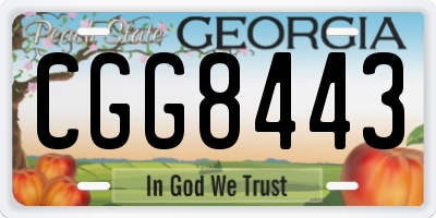 GA license plate CGG8443
