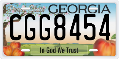 GA license plate CGG8454
