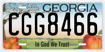 GA license plate CGG8466