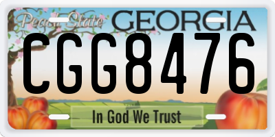 GA license plate CGG8476