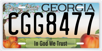 GA license plate CGG8477