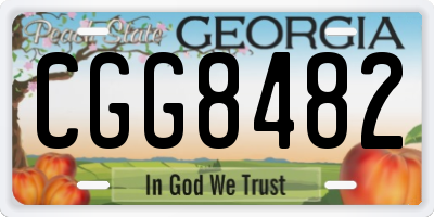 GA license plate CGG8482
