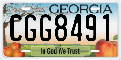 GA license plate CGG8491