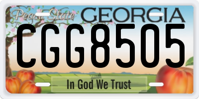 GA license plate CGG8505