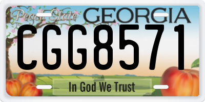 GA license plate CGG8571