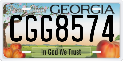 GA license plate CGG8574