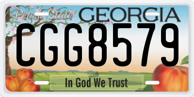 GA license plate CGG8579