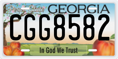 GA license plate CGG8582