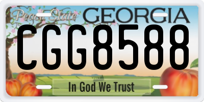 GA license plate CGG8588