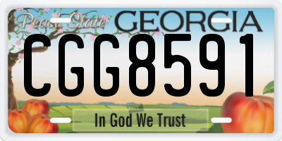 GA license plate CGG8591