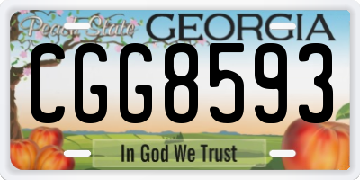 GA license plate CGG8593