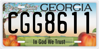 GA license plate CGG8611