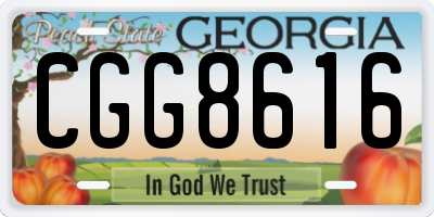 GA license plate CGG8616