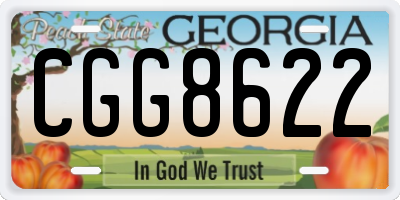 GA license plate CGG8622