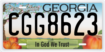 GA license plate CGG8623