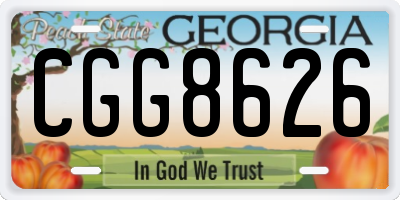 GA license plate CGG8626