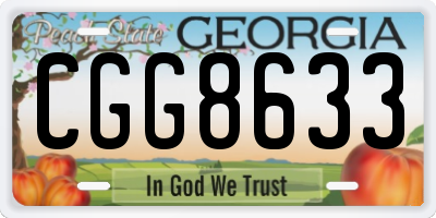 GA license plate CGG8633