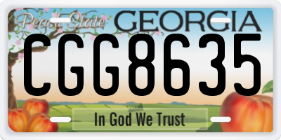 GA license plate CGG8635
