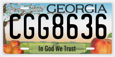 GA license plate CGG8636