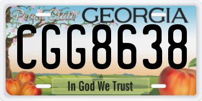 GA license plate CGG8638