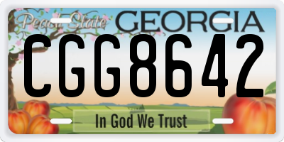 GA license plate CGG8642