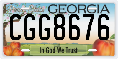 GA license plate CGG8676