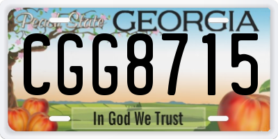 GA license plate CGG8715