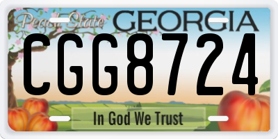 GA license plate CGG8724