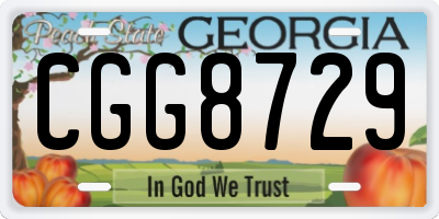 GA license plate CGG8729