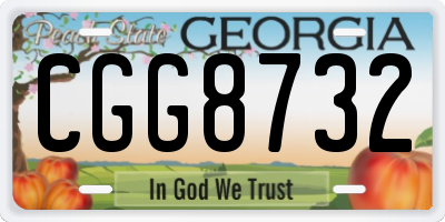 GA license plate CGG8732