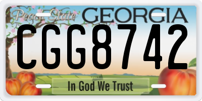 GA license plate CGG8742