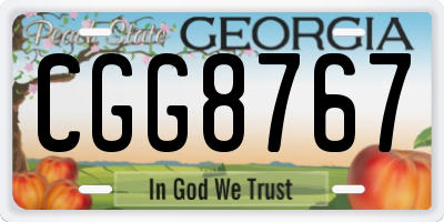 GA license plate CGG8767