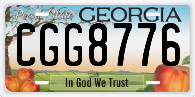 GA license plate CGG8776